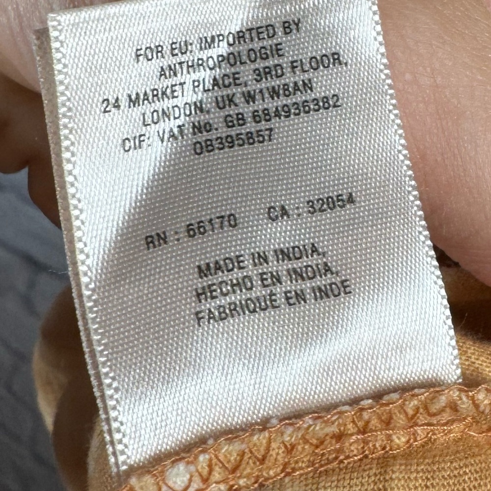 Anthropologie Tie Dye Embroidered Tank‎ Top Floreat tan/white size small - Picture 8 of 9
